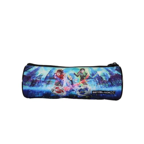 Trousse scolaire ronde Beyblade X bleu - Image 3
